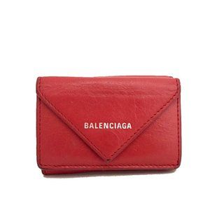BALENCIAGA Everyday Mini Papier Leather Trifold Wallet /2P0572